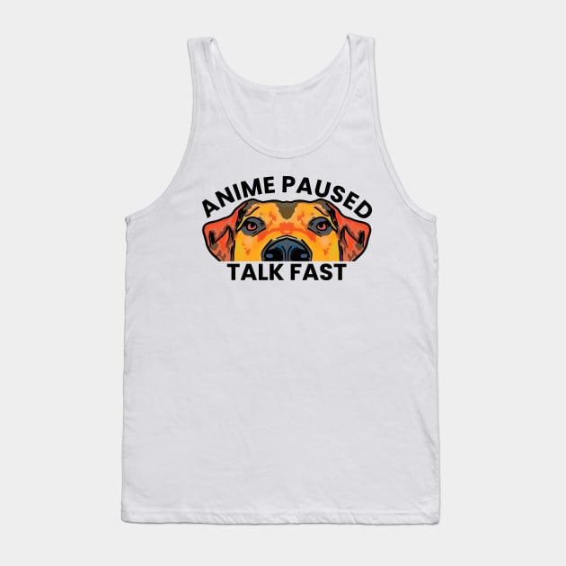 Beagle Anime Paused Talk Fast Tank Top by ardp13